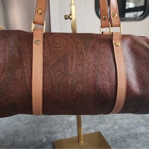 Etro Paisley Bag with Tan Straps